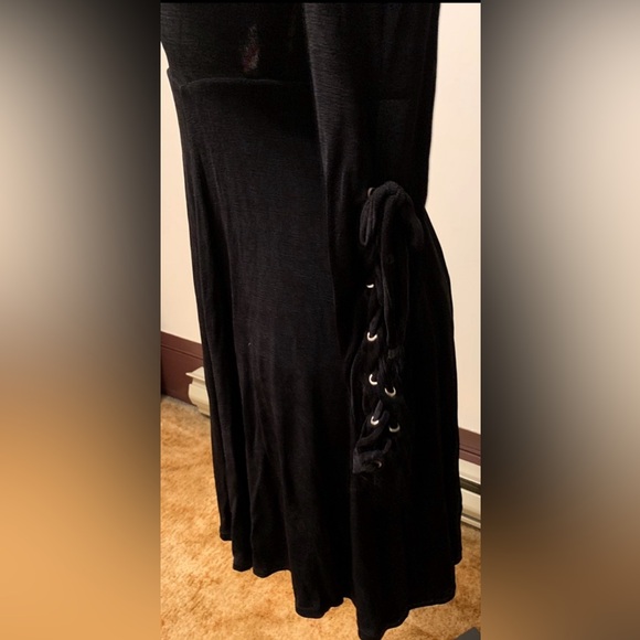 Jezebel Black Dress- Size Small Ad. Long sleeves- laces up arms & Back. Unique! - Picture 5 of 7